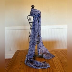 Idea Plus Vintage Sheer Purple/Lavender Animal Print Scarf